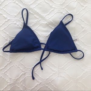 Blue string bathing suit top